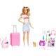 Лялька Барбі та аксесуари Дорожній набір Barbie Doll & Accessories Travel Set