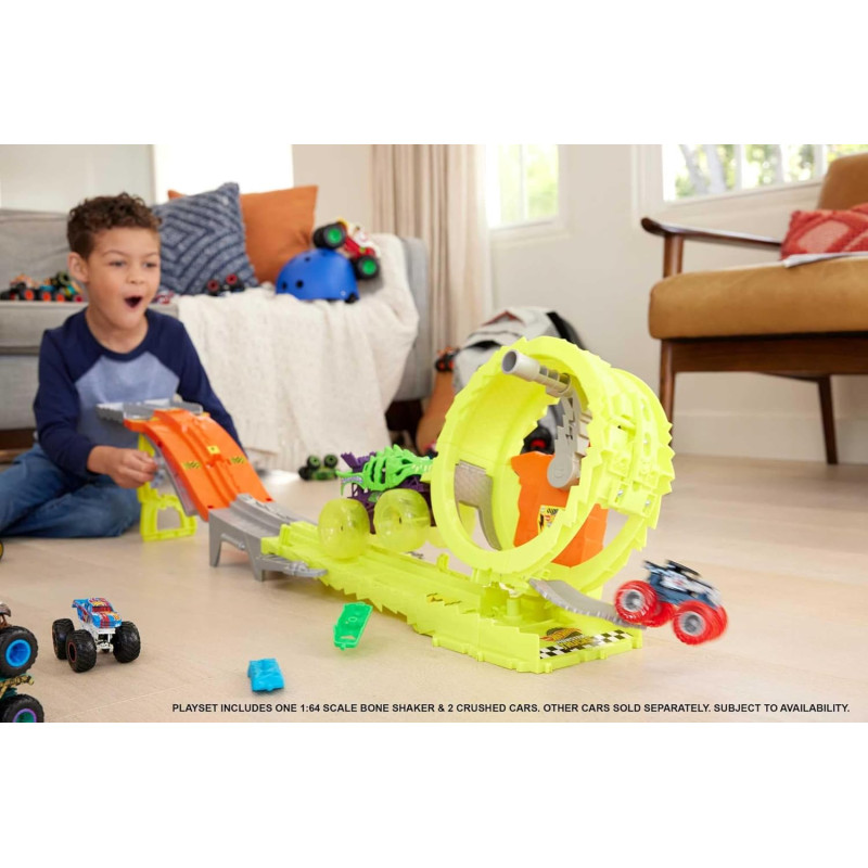 Ігровий набір машинок Атака і погоня Hot Wheels Monster Trucks Power Smashers Charge