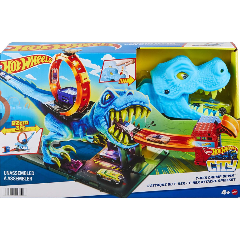 Ігровий набір Полювання Тірекса Hot Wheels City T Rex Loop And Stunt Playset HNP77