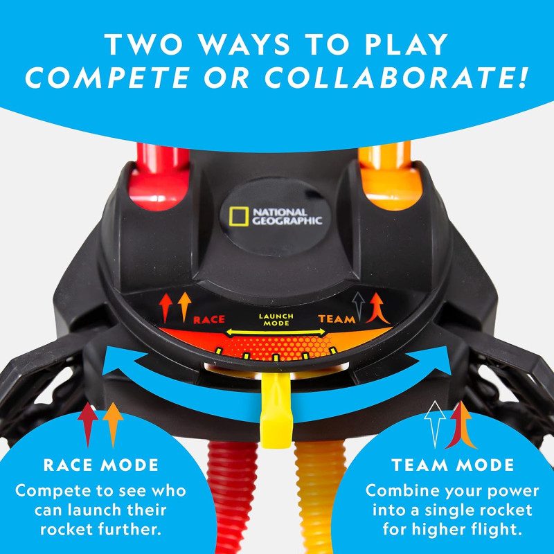 Набір STEM запуск іграшкових ракет National Geographic Air Rocket Toy Jump Launch