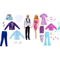 Набір ляльок Барбі та Кен з комплектами одягу Barbie & Ken Fashion Set with Clothes (HKB10)