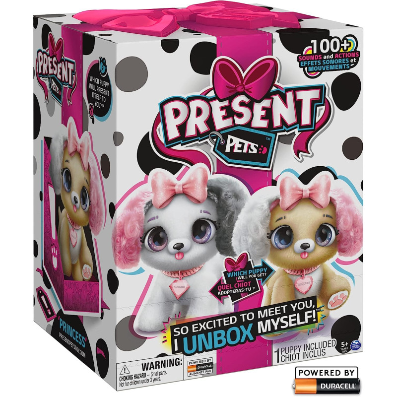 Інтерактивне цуценя сюрприз Present Pets, Fancy Puppy Interactive Surprise Plush Toy Pet