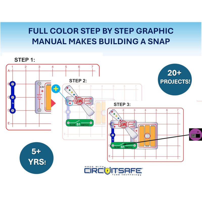 Набір STEM для вивчення електроніки Snap Circuits Beginner Electronics Exploration Kit Stem Kit