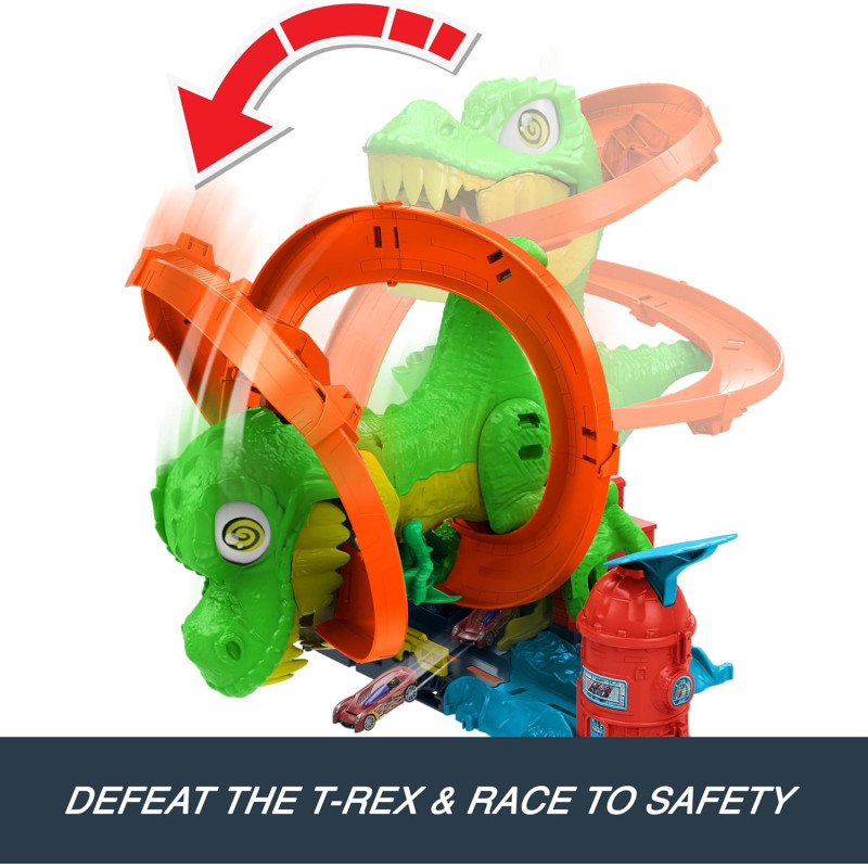 Траса для іграшкових машинок Hot Wheels Diecast City T Rex Blaze Battle Playset