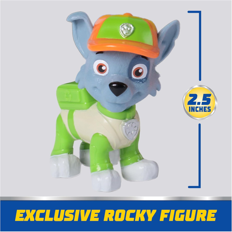 Щенячий патруль сміттєвоз з фігуркою Роккі PAW Patrol Crush N Roll Recycling Truck with Rocky