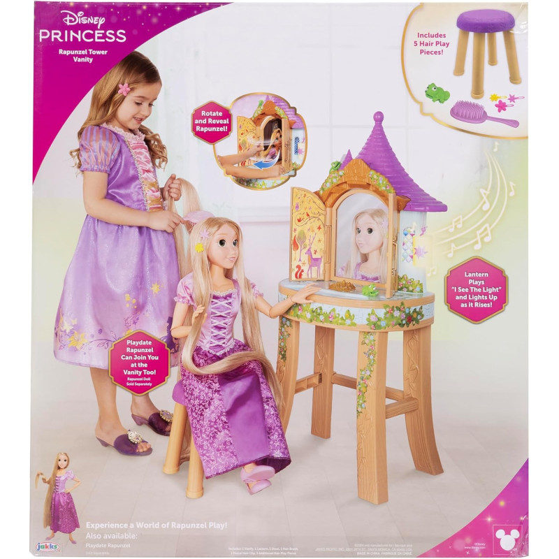 Ігровий набір вежа Рапунцель зі столиком і аксесуарами Disney Tangled Rapunzel Tower Vanity Playset