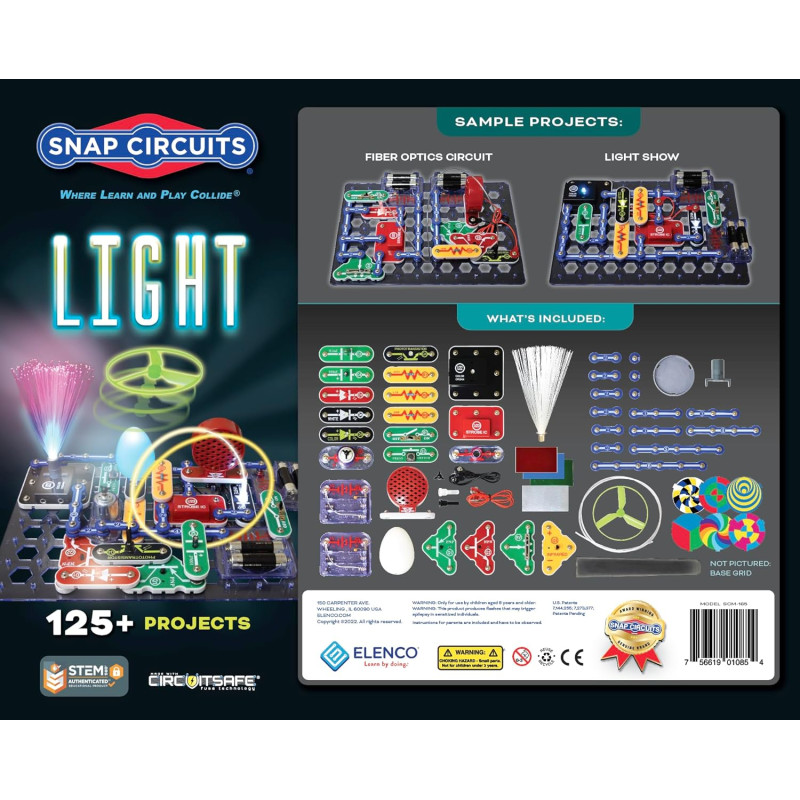 Набір STEM для вивчення електроніки Snap Circuits Light Electronics Exploration Kit Over 175 Exciting STEM Projects