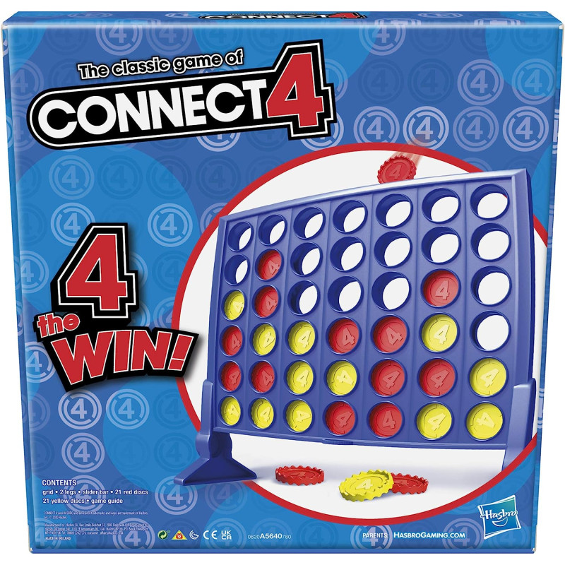Настільна логічна гра Збери 4 у ряд Hasbro Connect 4 Classic Grid 4 in a Row Game