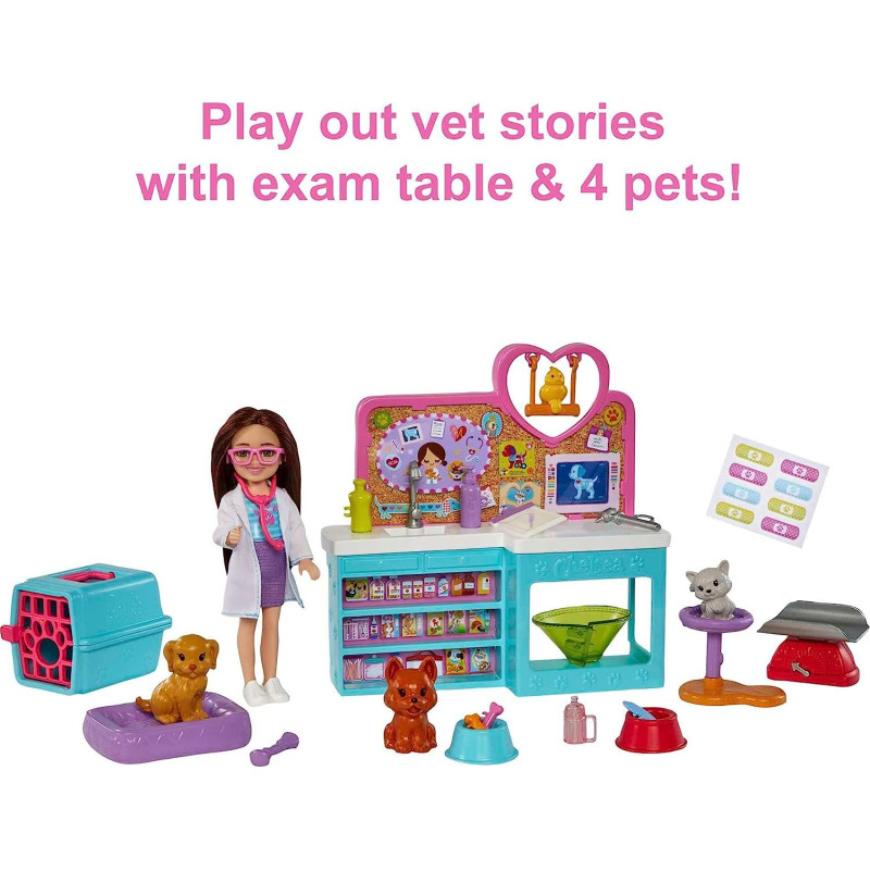 Ігровий набір Ветеринарна клініка Челсі Barbie Chelsea Can Be Doll & Accessories Pet Vet Playset