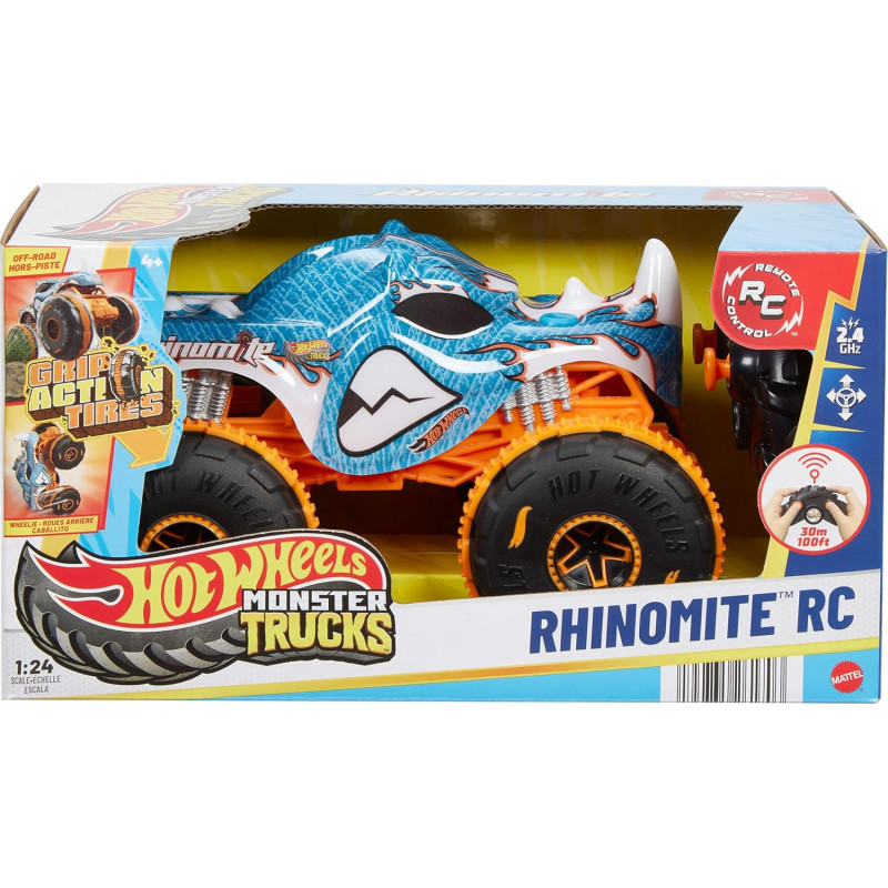 Машинка радіокерована Монстр Hot Wheels RC Monster Trucks Rhinomite in 1 24 JBK11