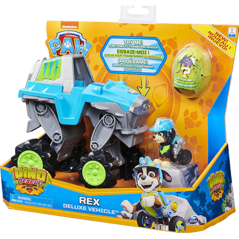 Щенячий Патруль машина трансформер Динозавра  Рекса PAW PATROL Dino Rescue Rex's Transforming