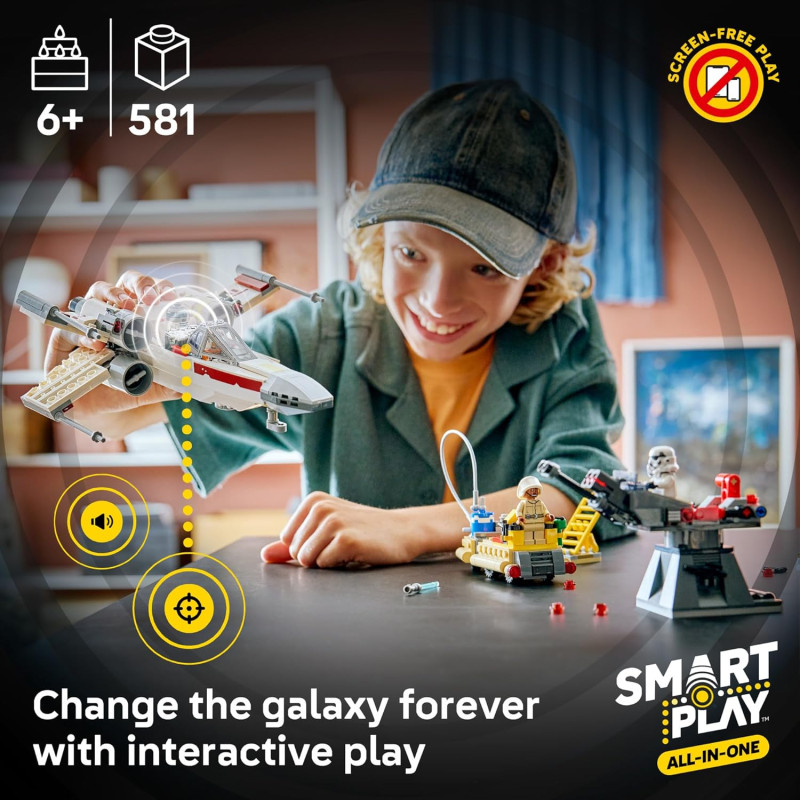 Інтерактивний конструктор Лего Червона п'ятірка Люка LEGO Star Wars Smart Play Lukes Red Five X Wing 75423