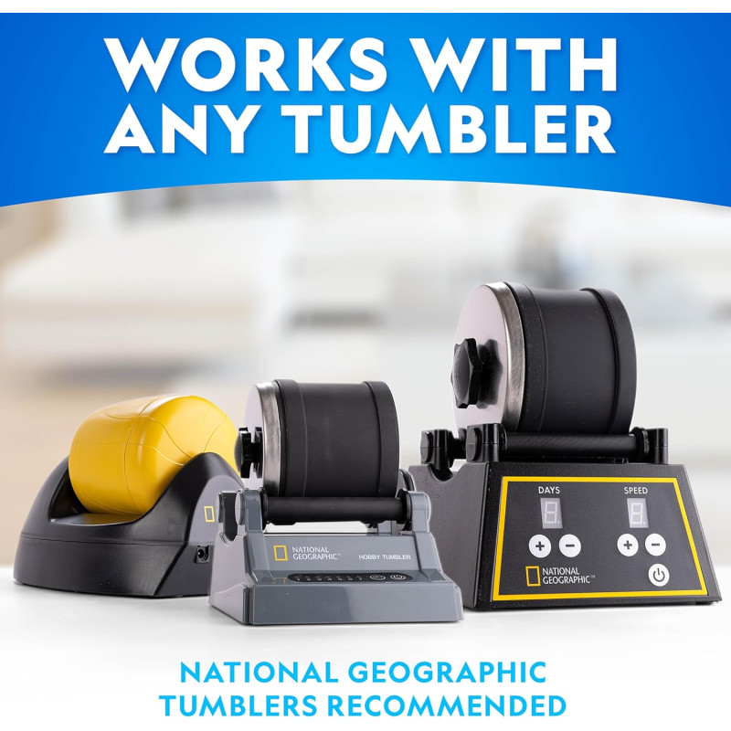 Набір STEM для заправки полірувальної машинки NATIONAL GEOGRAPHIC Rock Tumbler Grit and Polish Refill Kit