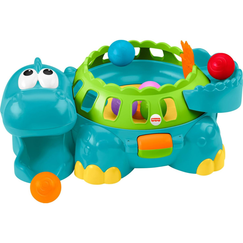 Розвиваюча музична іграшка Динозавр Fisher Price Baby Crawling  Poppity Pop Musical Dino Ball Popper