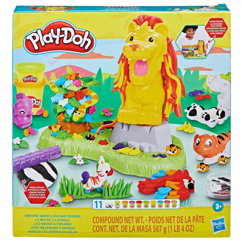Творчий ігровий набір Play Doh Growin Mane Lion and Friends