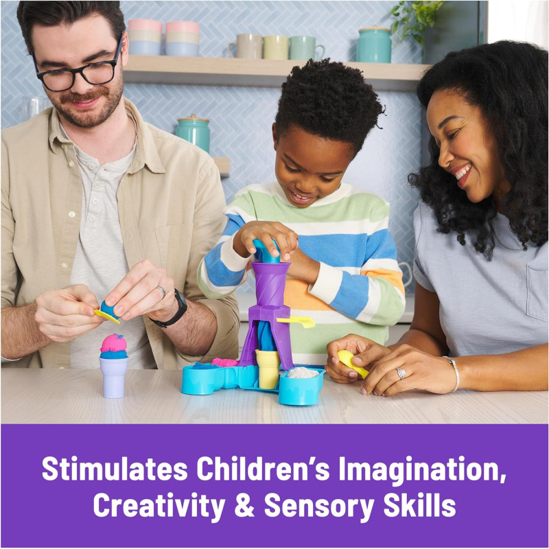 Набір кінетичного піску станція для подачі Kinetic Sand Soft Serve Station with 14oz of Play Sand