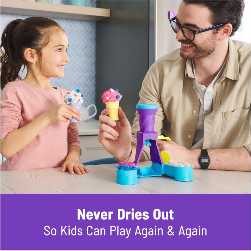 Набір кінетичного піску станція для подачі Kinetic Sand Soft Serve Station with 14oz of Play Sand