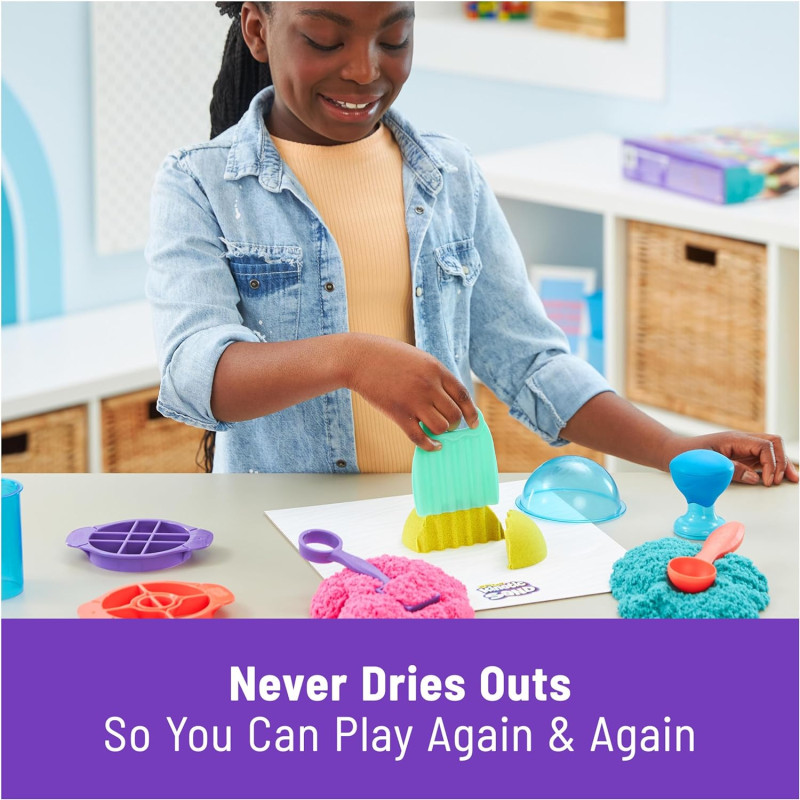 Набір кінетичного піску станція для подачі Kinetic Sand Soft Serve Station with 14oz of Play Sand