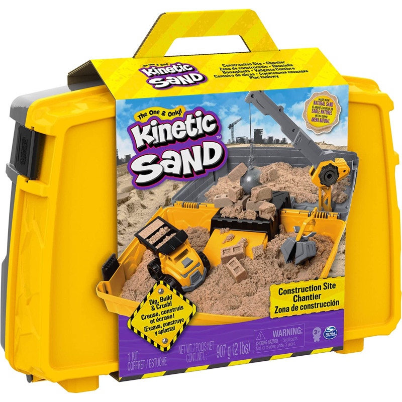 Кінетичний пісок будівництво у валізі  Kinetic Sand Construction Site Folding Sandbox