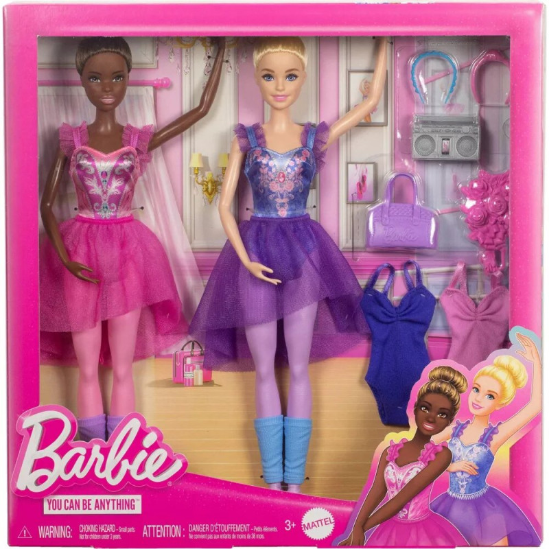 Ігровий набір ляльки Барбі балерини Barbie 12 7 Ballet Room Set with 2 Ballerina Fashion Dolls