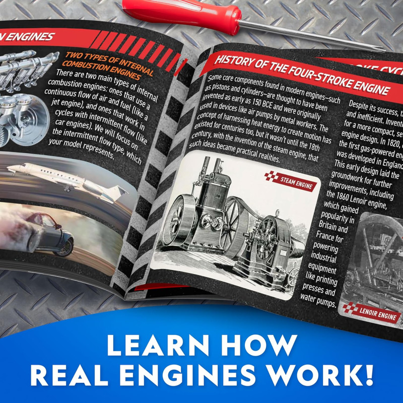 Набір STEM Конструктор двигун National Geographic 4 Cylinder Engine Building Kit 175