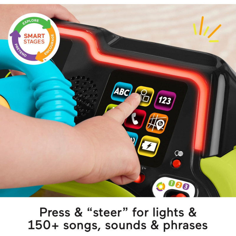 Інтерактивна розвиваюча іграшка кермо Fisher Price Laugh and Learn Smart Stages Sit Steer Driver