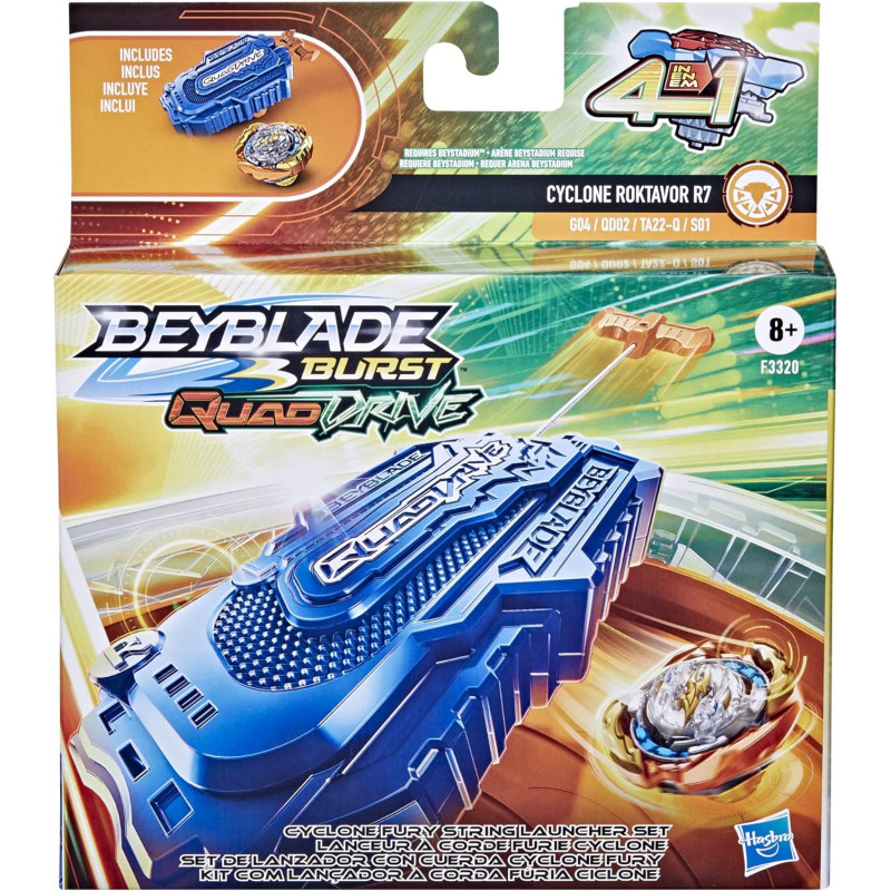 Набір пускової установки Бейблейд BEYBLADE QuadDrive Cyclone Fury String Launcher Set