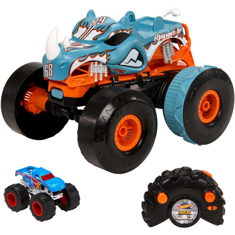 Монстр Трак трансформер Хот Вілс Hot Wheels Monster Trucks HW Transforming Rhinomite RC