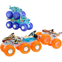 Ігровий набір гоночних машинок Hot Wheels Monster Trucks 1 64 Scale Mega Wrex Tiger Shark