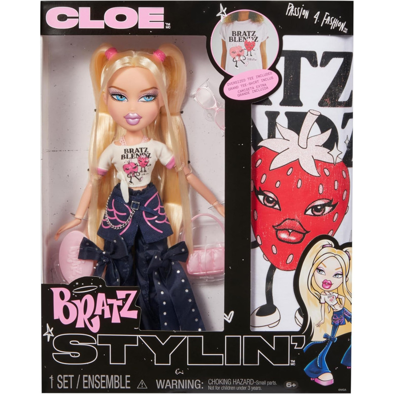 Лялька Братц Хлоя Bratz Stylin Cloe Fashion Doll with Customizable T Shirt for You and Accessories