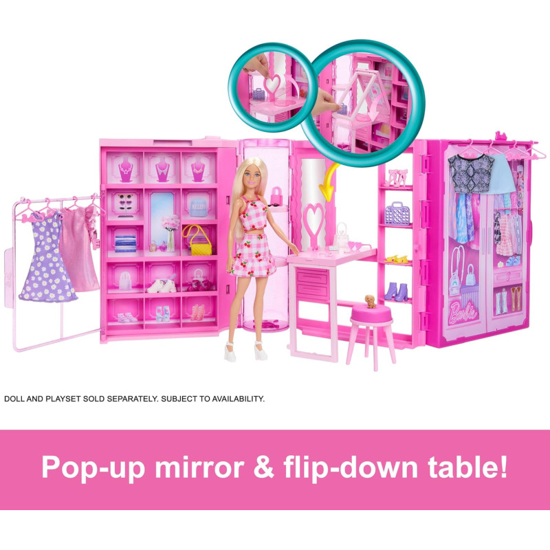 Ігровий набір шафа мрії Барбі  Barbie Dream Closet with Clothes Accessories 3 ft Wide