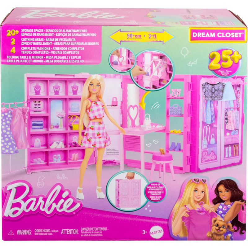 Ігровий набір шафа мрії Барбі  Barbie Dream Closet with Clothes Accessories 3 ft Wide