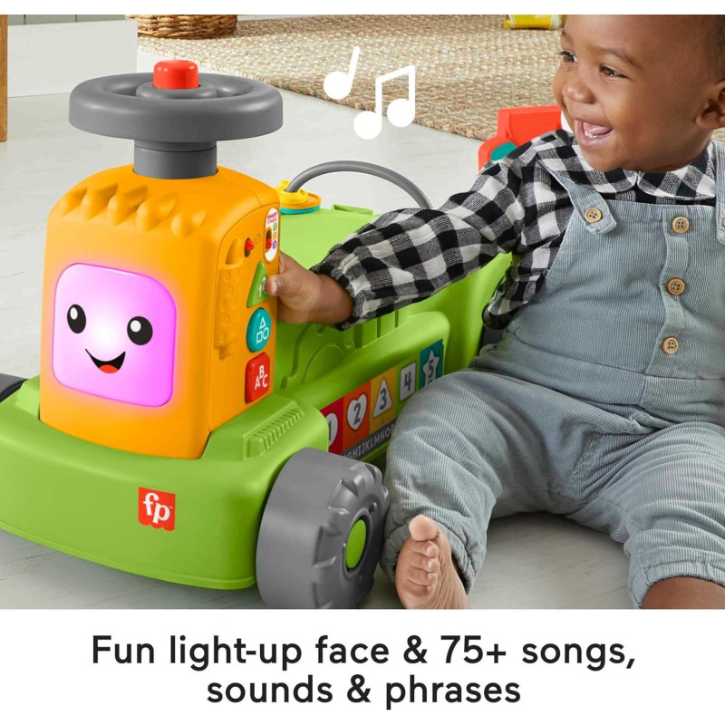 Дитячий трактор 4 в 1 Фішер Прайс Fisher-Price Laugh & Learn 4-in-1 Farm to Market Tractor