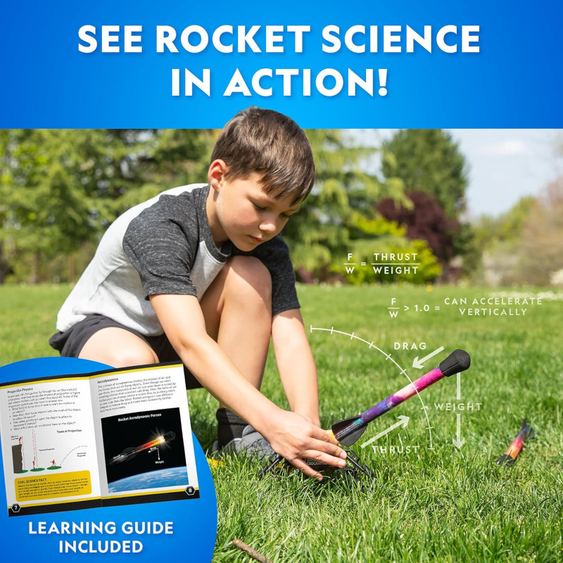 Набір STEM Запуск ракети NATIONAL GEOGRAPHIC Air Rocket Toy Ultimate LED Rocket