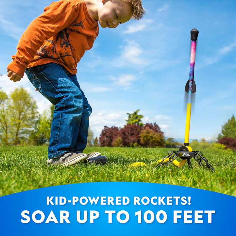 Набір STEM Запуск ракети NATIONAL GEOGRAPHIC Air Rocket Toy Ultimate LED Rocket