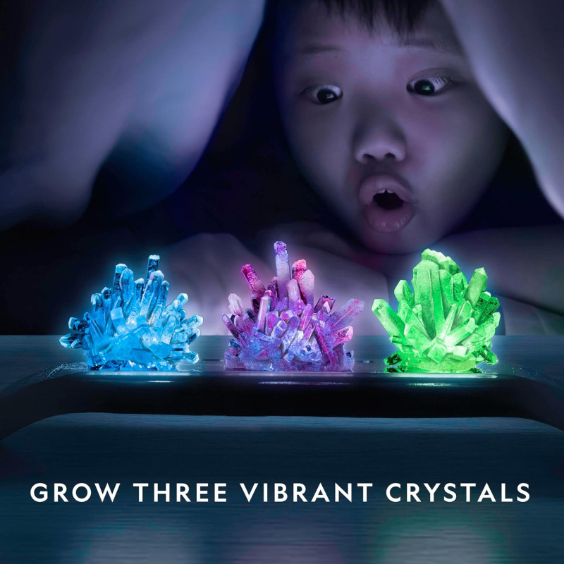 Набір STEM  для вирощування кристалів National Geographic Crystal Growing Kit 3 Vibrant Colored Crystals