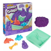 Кінетичний пісок фіолетовий з лотком 454 г Kinetic Sand Sandbox Set 1lb Purple Play Sand