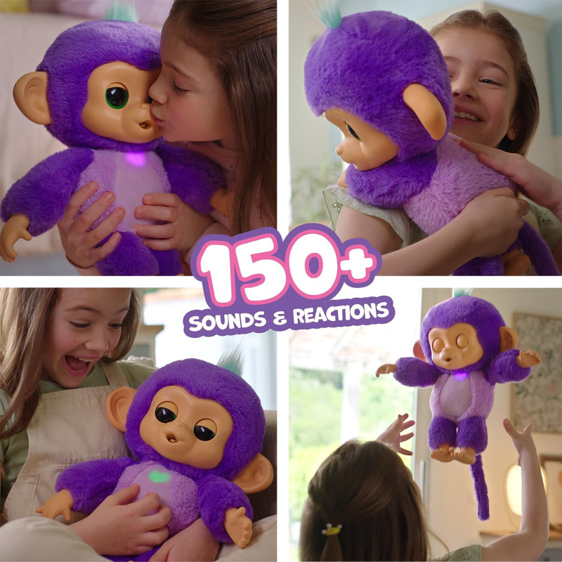 Інтерактивна іграшка мавпочка Fingerlings Care n Cuddles Interactive Baby Monkey Sunny