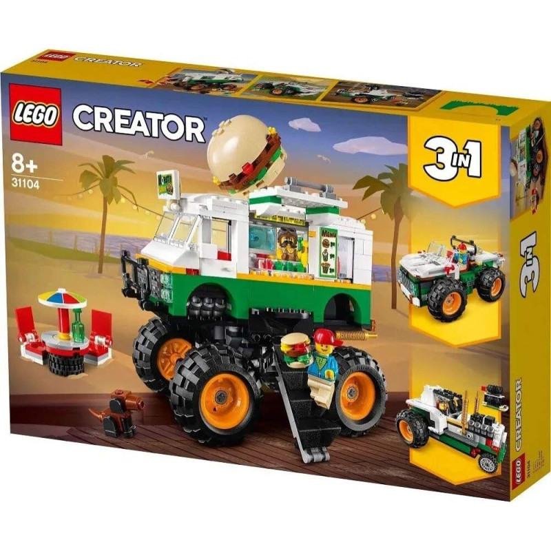 Конструктор Лего Вантажівка Монстр Бургер LEGO Creator 3in1 Monster Burger Truck Set 31104