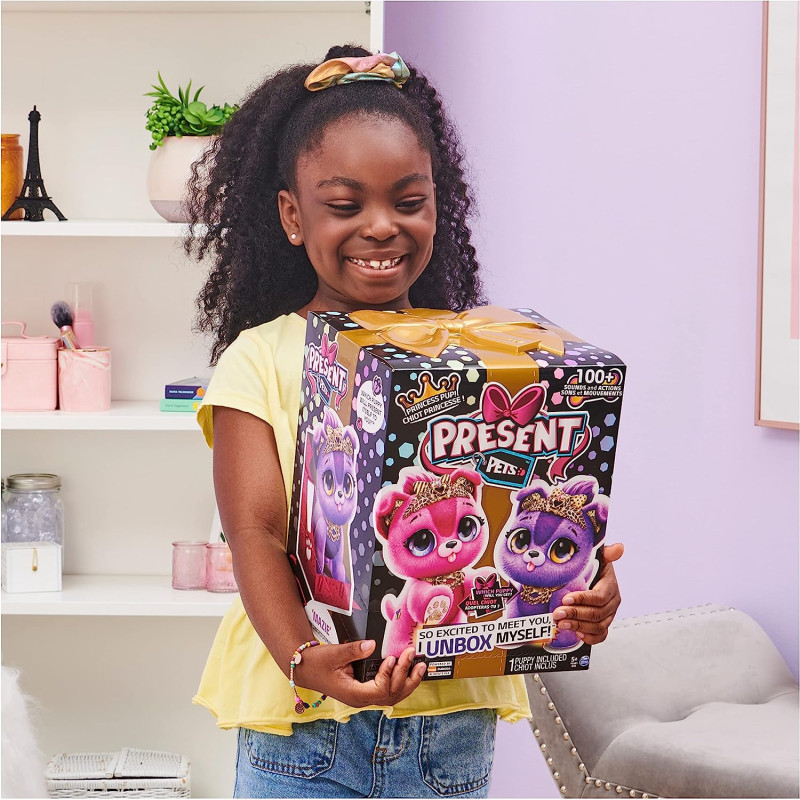 Інтерактивне цуценя сюрприз Радужна Фея Present Pets Princess Puppy Interactive Surprise Plush Toy