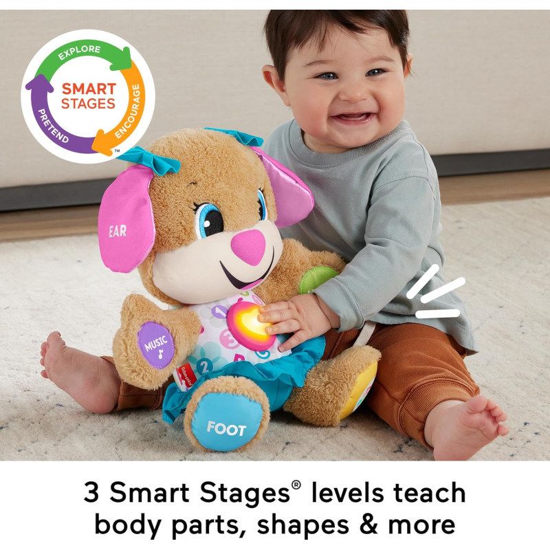 Інтерактивна м'яка навчальна іграшка Fisher Price Baby Learning Smart Stages Sis Musical Plush
