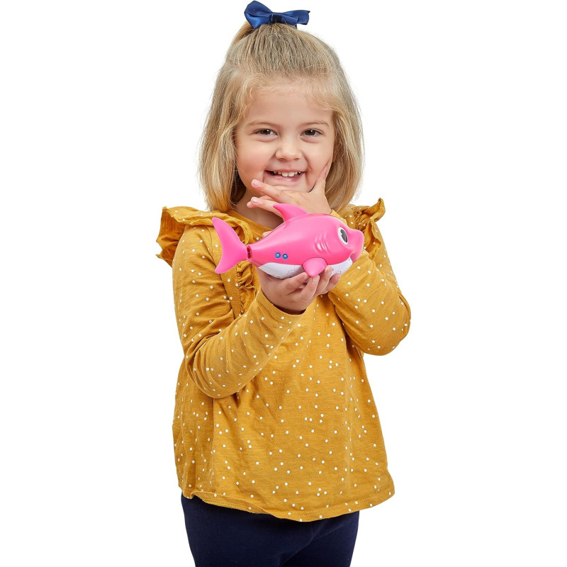 Інтерактивна іграшка акула для ванни Robo Alive Junior Baby Shark New Silicon Fins (Pink)