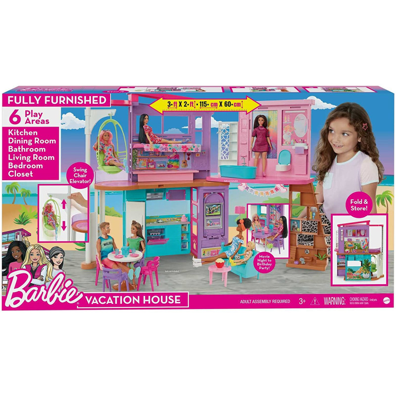 Ляльковий будиночок Барбі Barbie Vacation House Playset HCD50