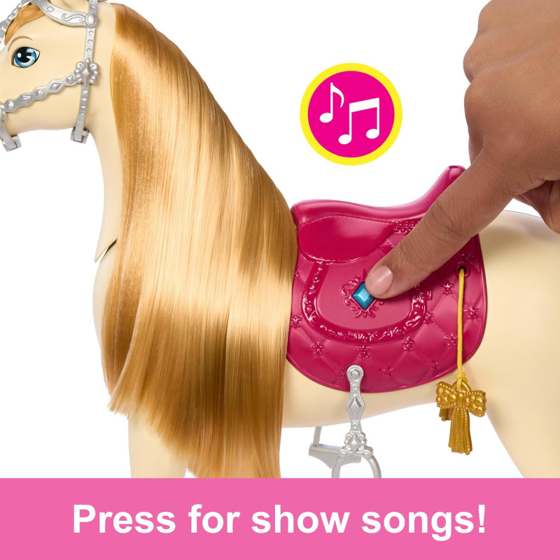 Ігровий набір барбі Інтерактивний кінь Barbie Toy Horse with Sounds HXJ42