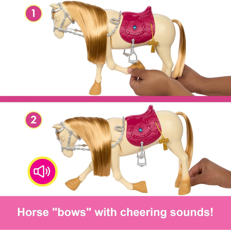Ігровий набір барбі Інтерактивний кінь Barbie Toy Horse with Sounds HXJ42
