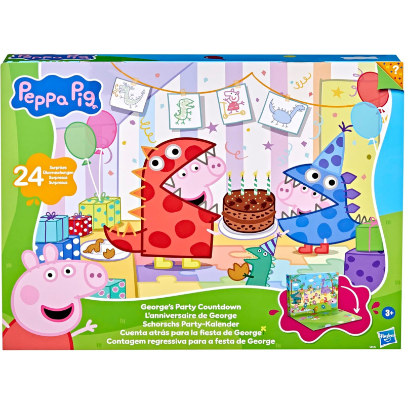 Адвент календар вечірка Джорджа Свинка Пеппа PEPPA PIG George s Party Advent Calendar with 24 Surprise Toys