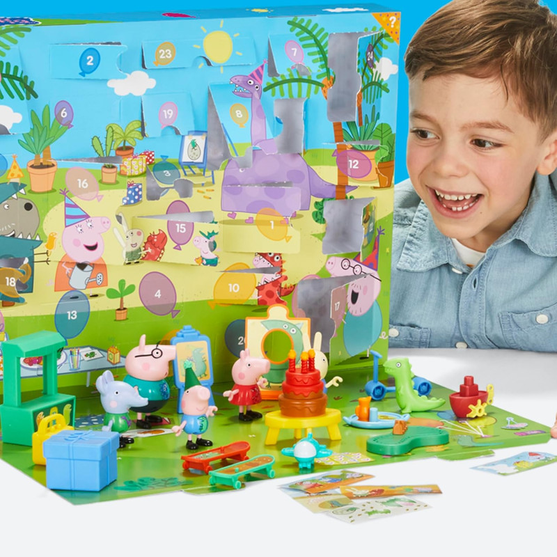 Адвент календар вечірка Джорджа Свинка Пеппа PEPPA PIG George s Party Advent Calendar with 24 Surprise Toys