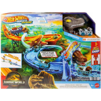 Набір для гонок іграшкових машинок Hot Wheels RacerVerse Jurassic World Crash Splash JFP32