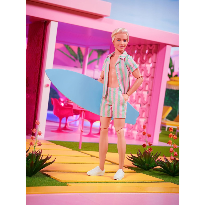 Лялька Кен з фільму Барбі у пляжному наборі Barbie The Movie Ken Doll Wearing Pastel Striped Beach