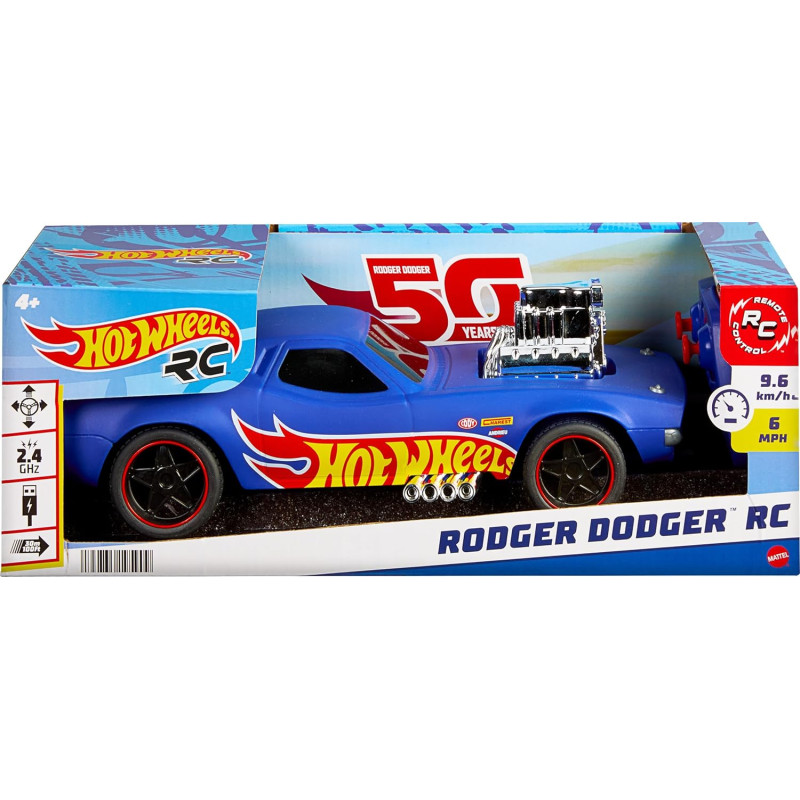 Радіокерована машинка Роджер Доджер Hot Wheels Toy Car 1 16 Scale RC Rodger Dodger Remote